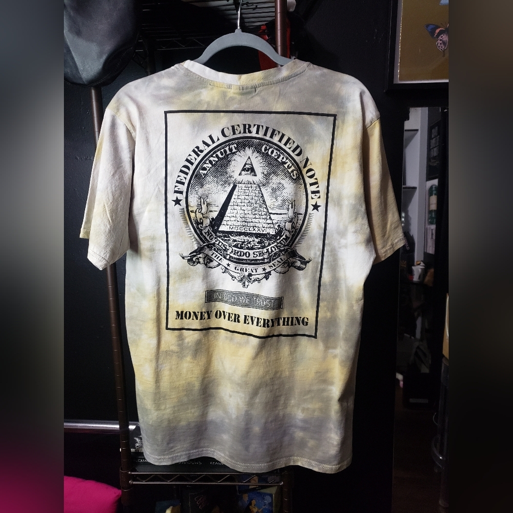 Money Over Everything Tie Dye Tshirt Men's Large